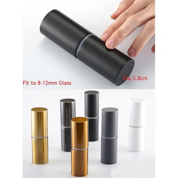 

Stainless Steel Glass Door Bi-pass Finger Printless Barrel Knob Pull Handle Shower Bath Room Rose Gold Matte Black White