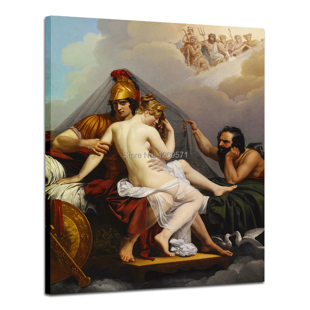 Iartsfamous Print Painting Ares And Aphrodite Caught By Hephaestus Wall Art For Living Room Decor No Frame Smt Art Style Art Deco Photo Frameart Strand Aliexpress