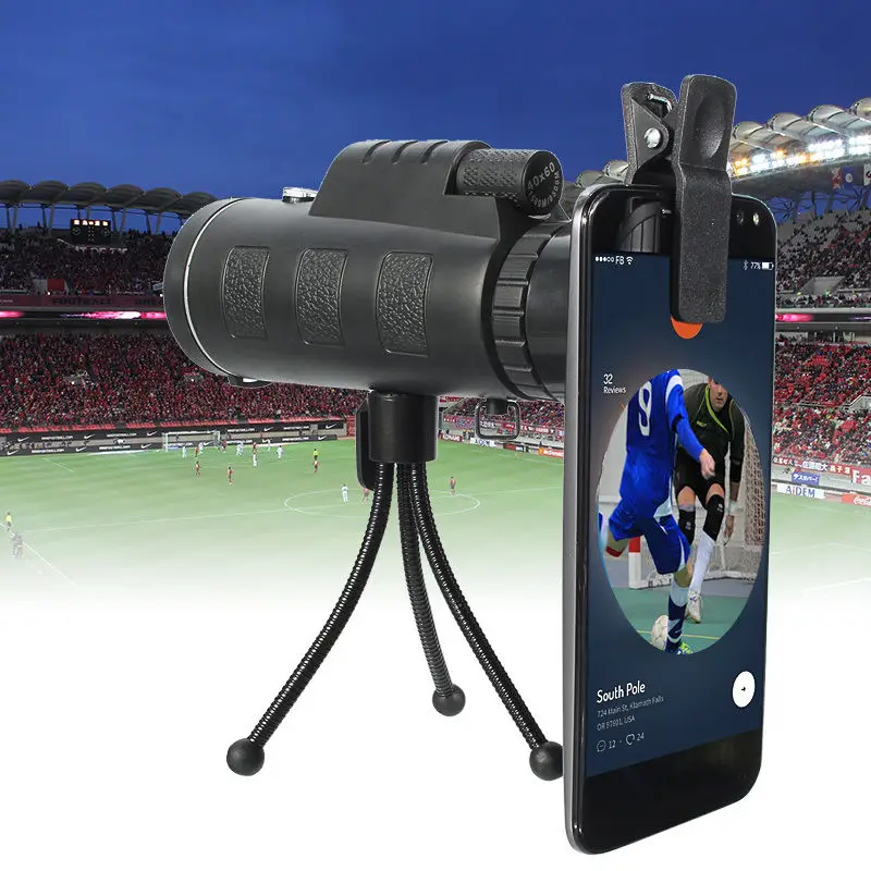 

20x60 Dual Focus Optical HD Monocular Phone Camera Lens Telescope+Tripod For Wildlife Hunting Camping Sporting Events Travel
