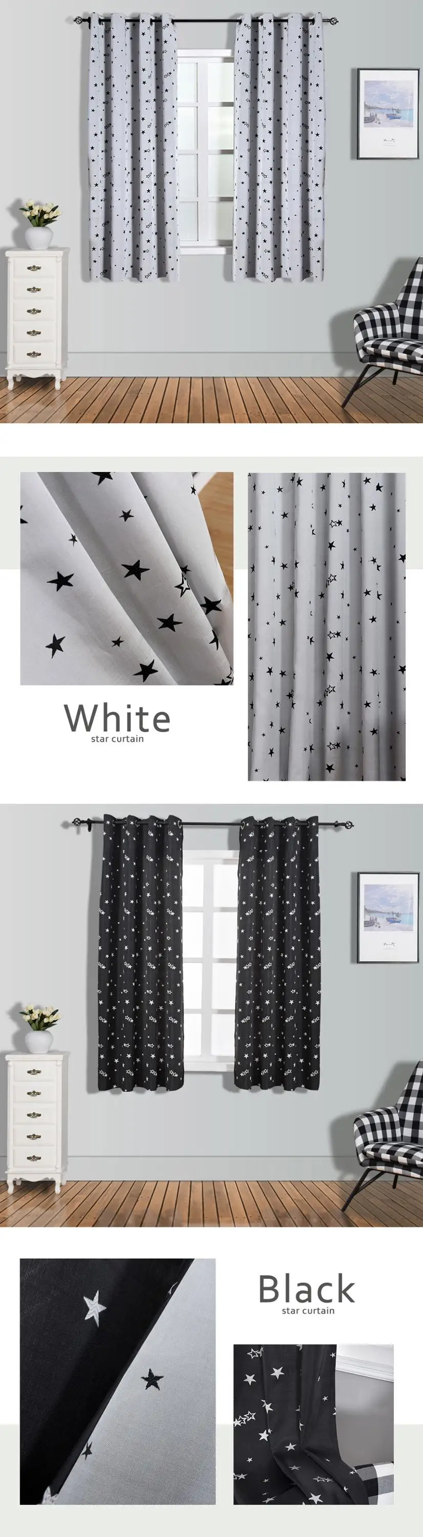 NAPEARL duanHome Christmas Decorations Kitchen Curtain Stars Style New Year Short Drapery Jacquard Cloth Panel Fabrics Free Shipping (1)