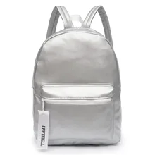 Women Silver Backpack Holographic Leather Bag Brand Korean for Teenage Girls Cute Rucksack Vintage Laptop Backpacks