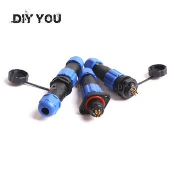 SP13 Waterproof Aviation connector IP68 1/2/3/4/5/6/7 pin cable connectors Male/Female Plug and socket Back Nut/Flange/Docking sd20tp zm ip68 waterproof power connector 7 pin male and female connector car power connector 7 pin plug and socket 10a
