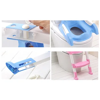

Children's Potty Baby Potty Training Seat Baby Toilet Seat With Adjustable Ladder Infant Toilet Training Folding Seat for Kids