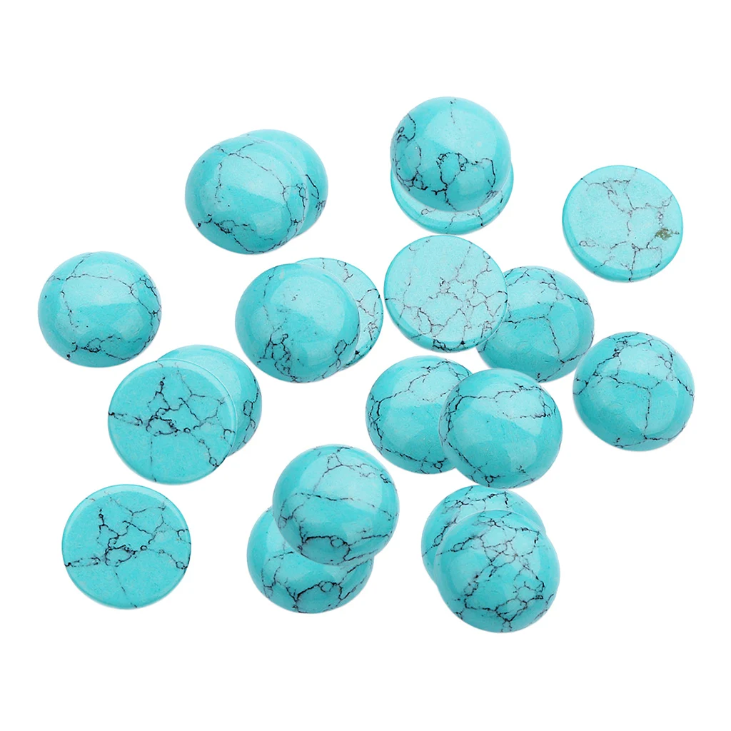 60x Blue Cabochon Stone Beads Flatback Embellishment Jewelry Charms 6/8/10mm