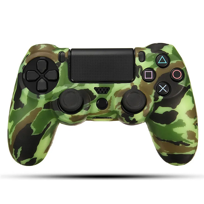 

Durable For PS4 Gamepad Decal Camouflage Grip Cover Case Silicone Rubber Soft Skin Protector For Playstation 4 For Dualshock 4