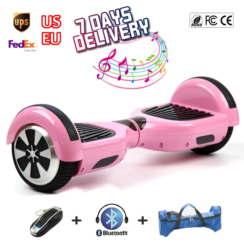 Pink Hoverboard 6.5 Inch Self Balancing Scooter Electric Hover With Blutooth Speaker Kids Birthday Gift Ul2272 - Self Scooters - AliExpress