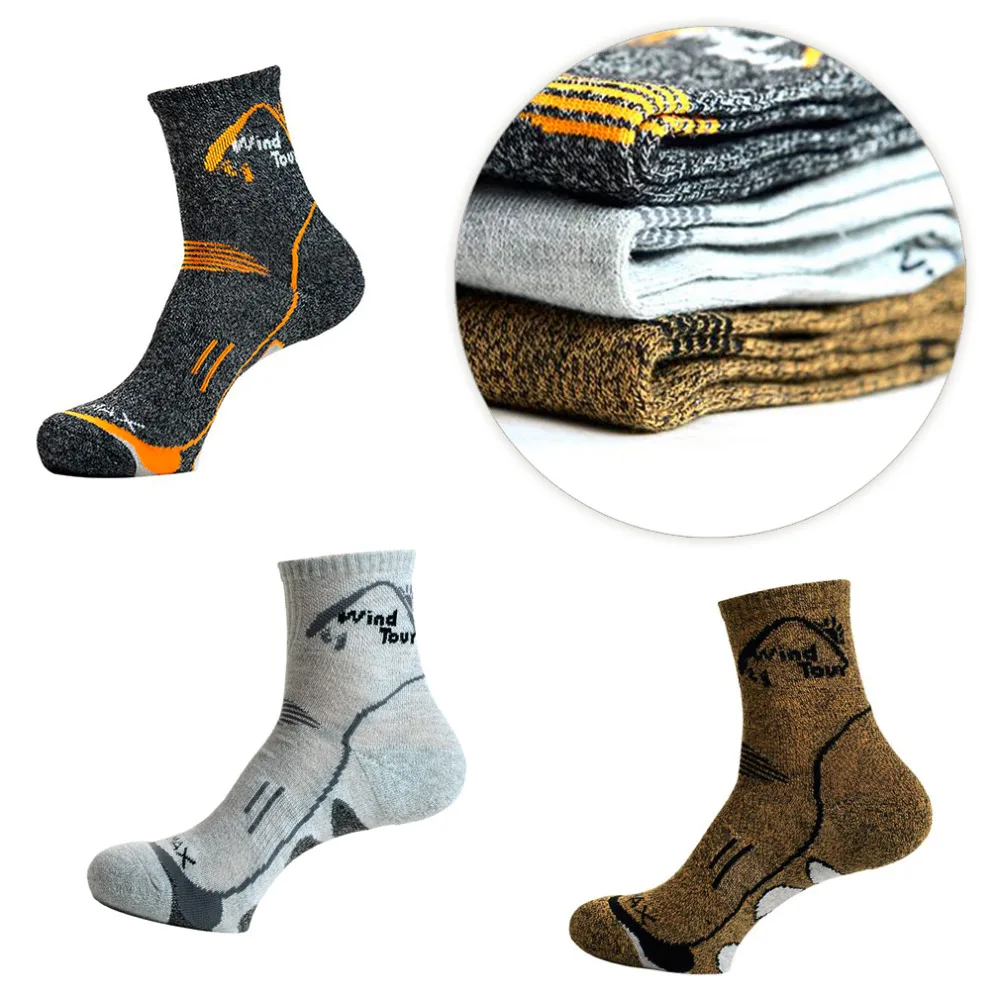 Новинка, теплые зимние спортивные носки унисекс для бега, мужские и женские носки для улицы, удобный футбольный носок Coolmax