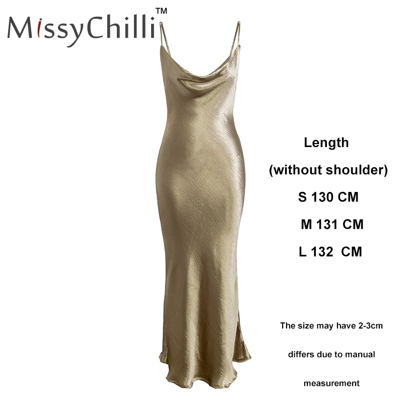 Длинное атласное платье миди MissyChilli золотого цвета с открытой спиной на шнуровке