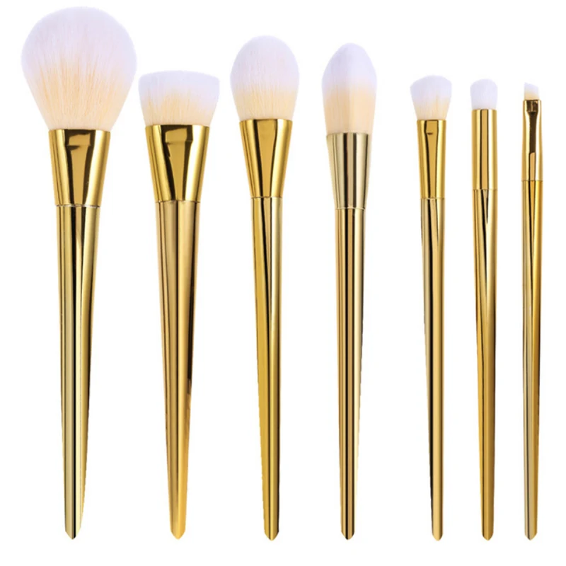 

7pcs Makeup Brushes Set Rose Gold Silver Eyeshadow Eyebrow Foundation Powder Blending Cosmetic Brush Kit Beauty Make up Tools