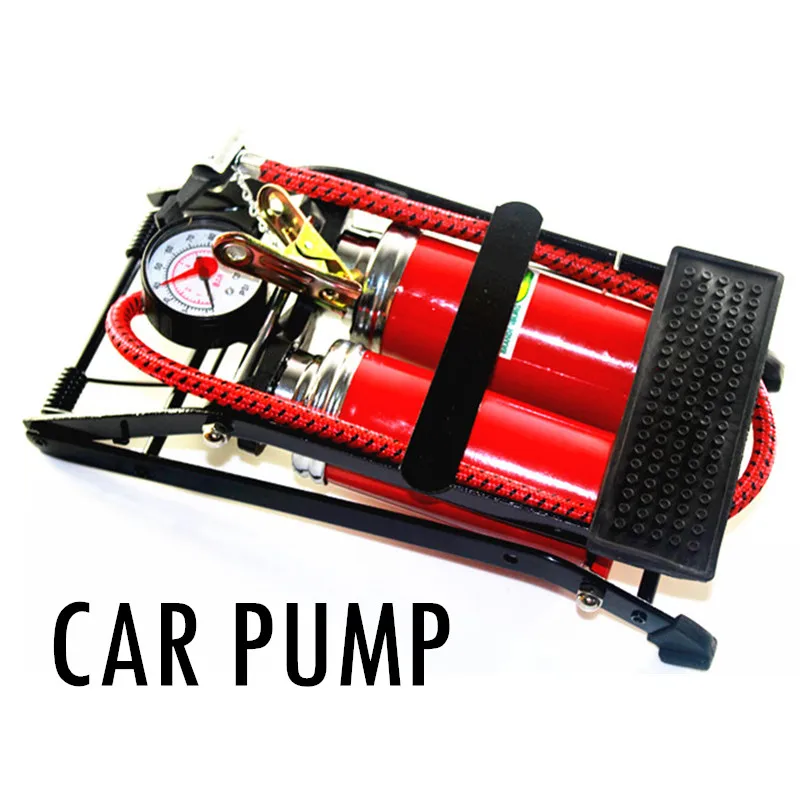 high quality Car TWO pump air compressor Car styling Foot Air Pump