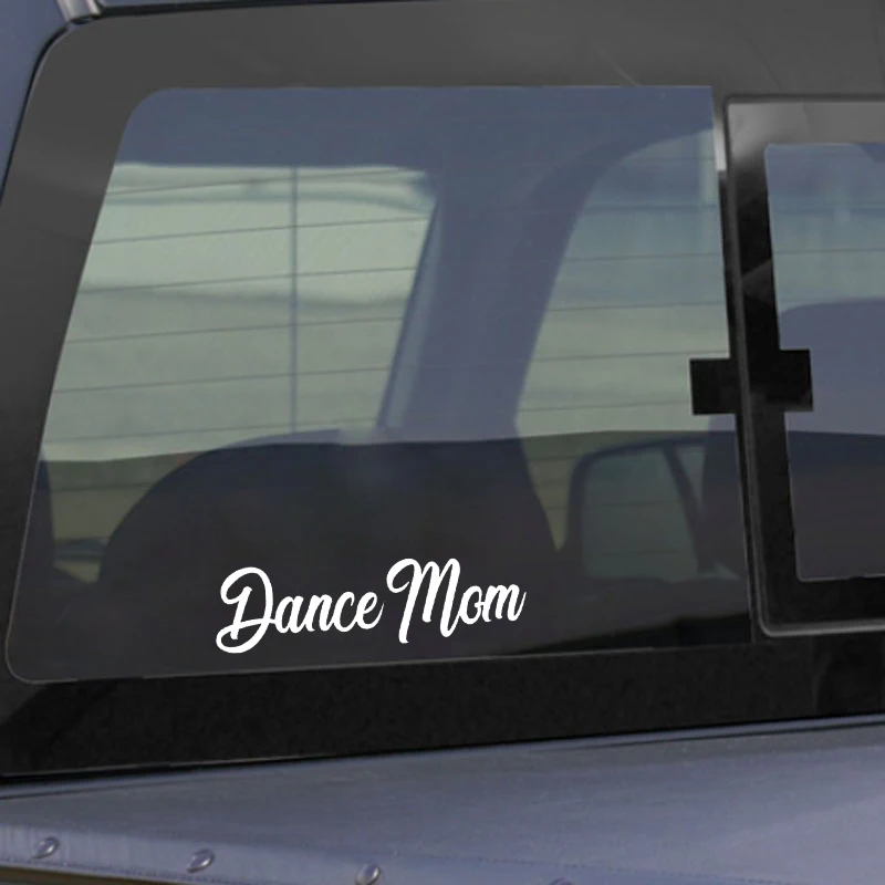QYPF 17 см* 4,6 см Мода текст Танцующая мама черный серебристый виниловая наклейка на машину стикер аксессуары C15-3331
