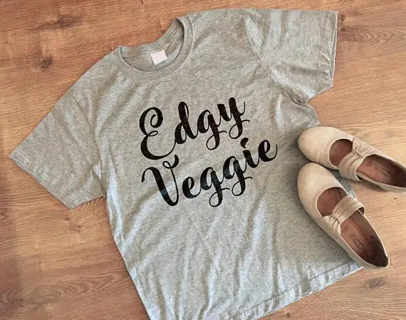 

Sugarbaby Edgy Veggie T-Shirt Vegan Shirt Hipster fashion Activist Slogan T-shirt Unisex T-Shirt Summer Fashion vegetarian Top