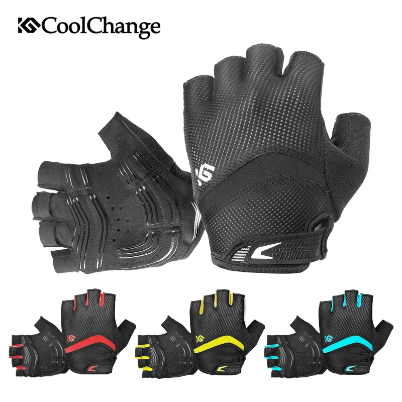 CoolChange Cycling Gloves Shockproof Breathable Half Finger Bike Gloves Sports Anti-sweat Anti-slip Bicycle Gloves For Men Women CoolChange Cycling Gloves Shockproof Breathable Half Finger Bike Gloves Sports Anti-sweat Anti-slip Bicycle Gloves For Men Women