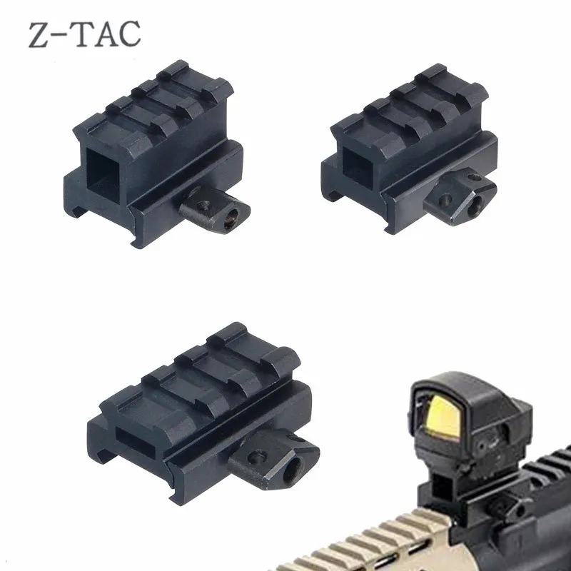 

Tactical 3 Slot Low Medium High Profile Riser Mount Picatinny Adapter 20mm Dovetail Rail Hunting Rifle Base Adapter