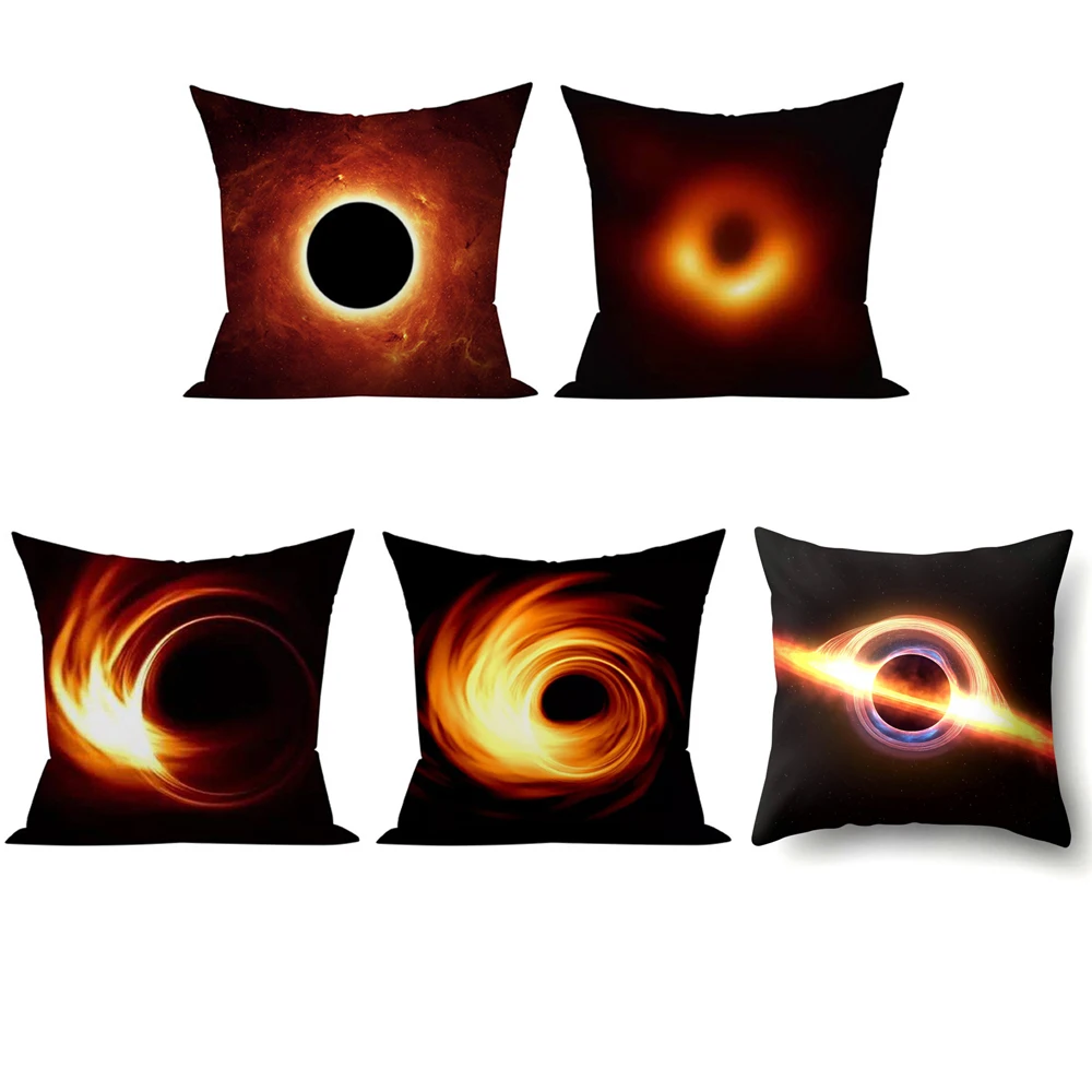 

Sofa Cushion Cover Pillowcases Black Hole Collapsar Throw Pillow Cases Livingroom Decor Home Textile Bedroom Soft 45*45cm Hotel