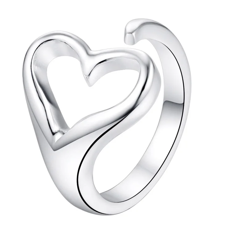 2018 SUPER DEAL ring silver cute Fashion Ring Heart women lady girl