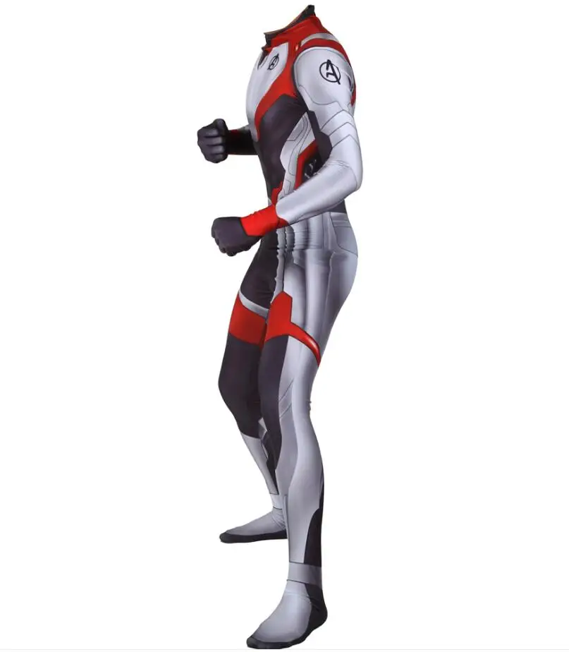 New Avengers Endgame Quantum Realm Cosplay Costume Superhero Captain America Captain Marvel Zentai Bodysuit Suit Jumpsuits