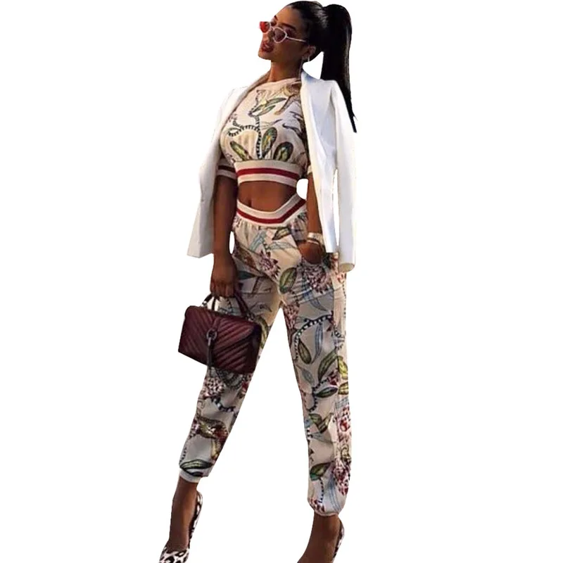 الأزهار الحيوان طباعة اثنين من قطعة Sweatsuits ملابس حريمي يا الرقبة قصيرة الأكمام المحاصيل أعلى و Bodycon السراويل الشارع الشهير مطابقة مجموعات الأزهار الحيوان طباعة اثنين من قطعة Sweatsuits ملابس حريمي يا الرقبة قصيرة الأكمام المحاصيل أعلى و Bodycon السراويل الشارع الشهير مطابقة مجموعات