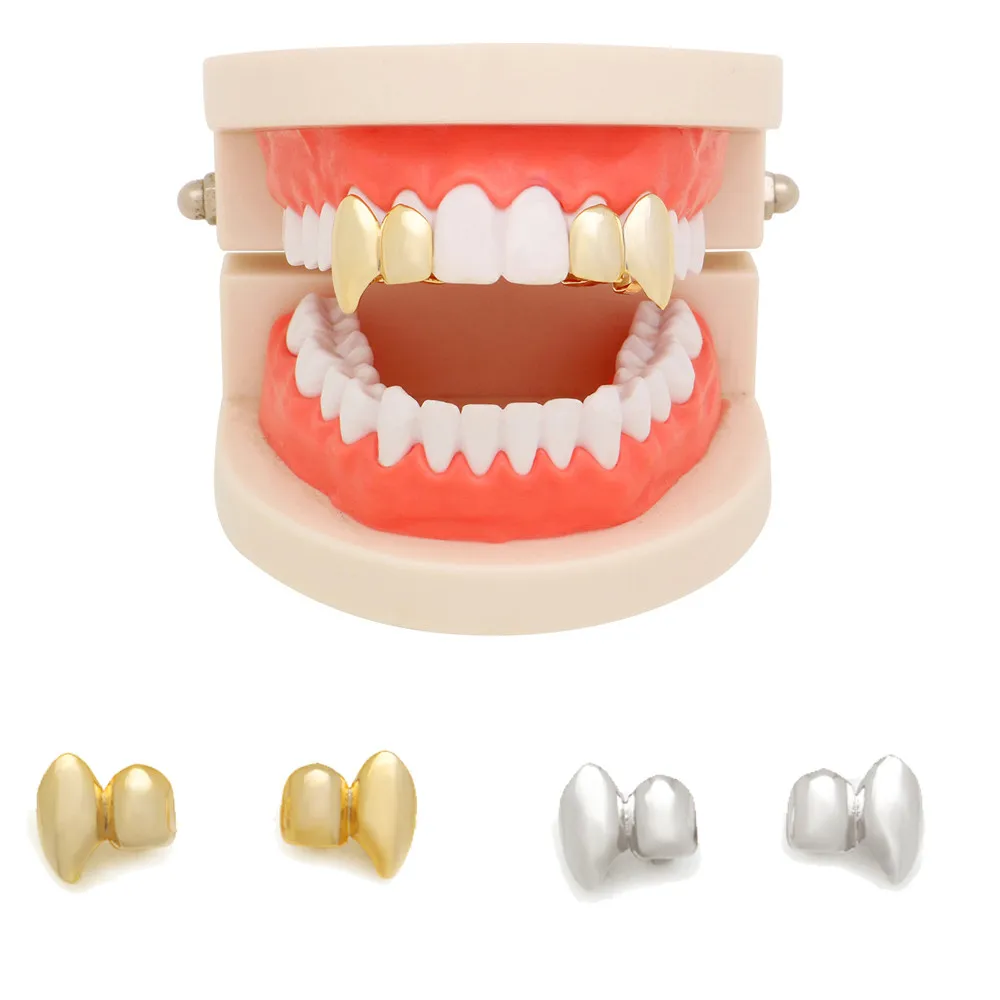 

1Pair Hip Hop Teeth Grillz Top Mouth Teeth Grills Fashion Removable Dental Grill mouth opener tooth alignment orthodontic traine