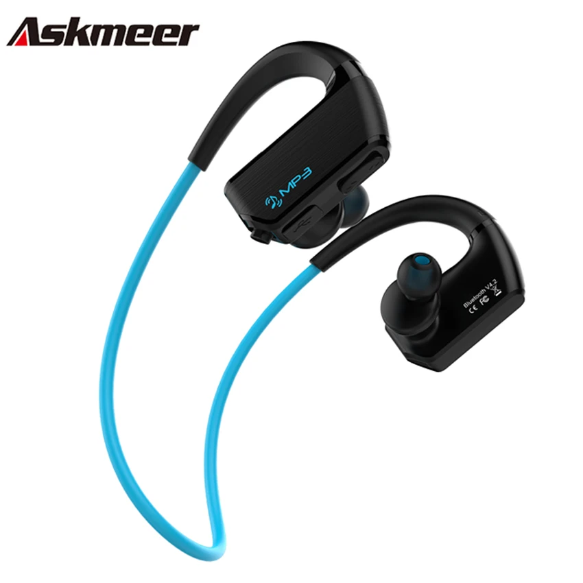 Askmeer IPX4 Водонепроницаемый Mp3 плеера 8 ГБ + Беспроводной Спортивные наушники Bluetooth