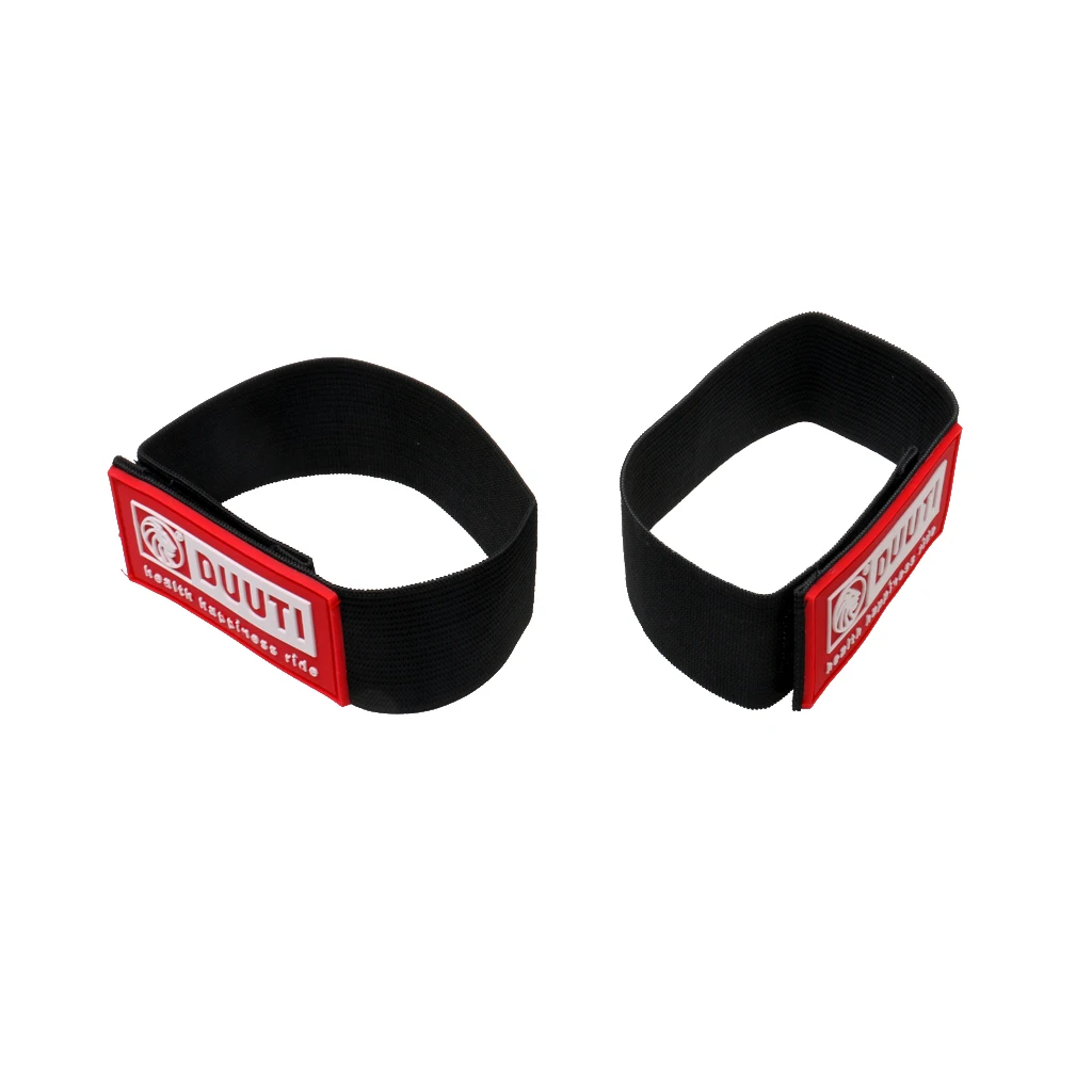 2 Pairs Elastic Bicycle Bike Leg Pants Band Belt Safety Bind Pant Leg Bands Clip Strap Rubber Strap Bandage Gaiter   