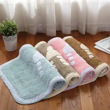 Зимние толстые теплые для ванной гостиной пол дверной коврик дома Спальня хлопка ковер ванной Абсорбент-антискользящий коврик