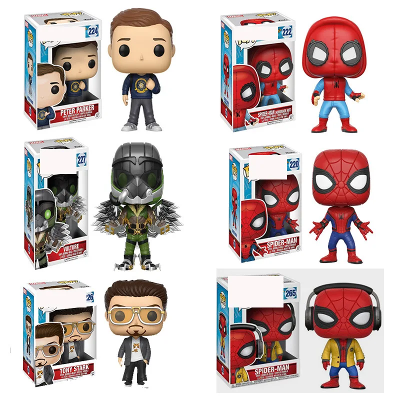 

10cm POP Spider-man returns with a model Q of the avengers spider-man in the shape of a vulture Heroes Return to Spider-Man Acti