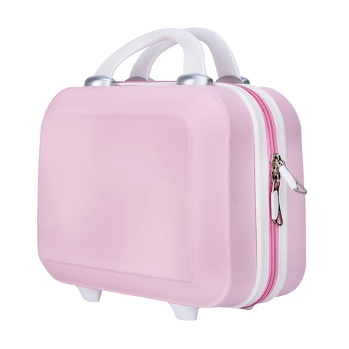 Маленький багажный костюм чехол Жесткая Сумка дорожная женская одежда электронная косметическая коробка для туалетных принадлежностей чехол выходные необходимые аксессуары - Цвет: Pink Bag