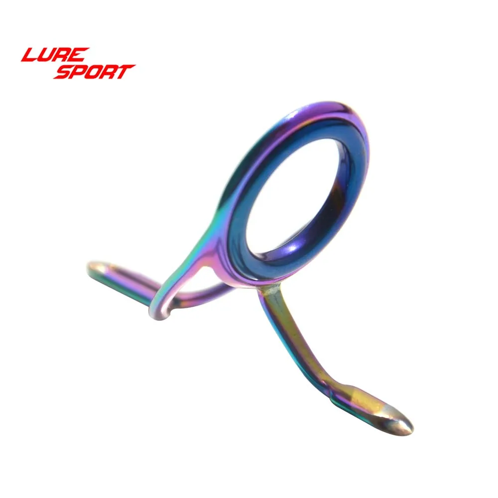9 Pcs Set Rainbow Casting Fishing Rod Guides Colorful Frame and Ring Line Eyelet 