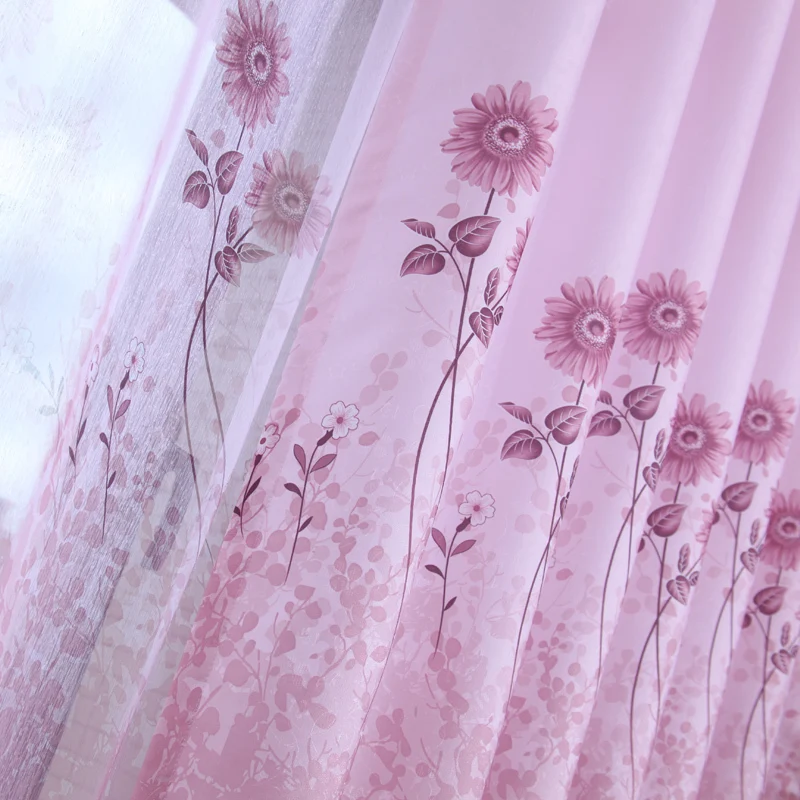 Cortinas de Producto Terminado Salón Cortina de Puerta Cortinas Pantallas de Tela Tela de la Impresión de Color de la Luz para la Decoración del Hogar Dormitorio