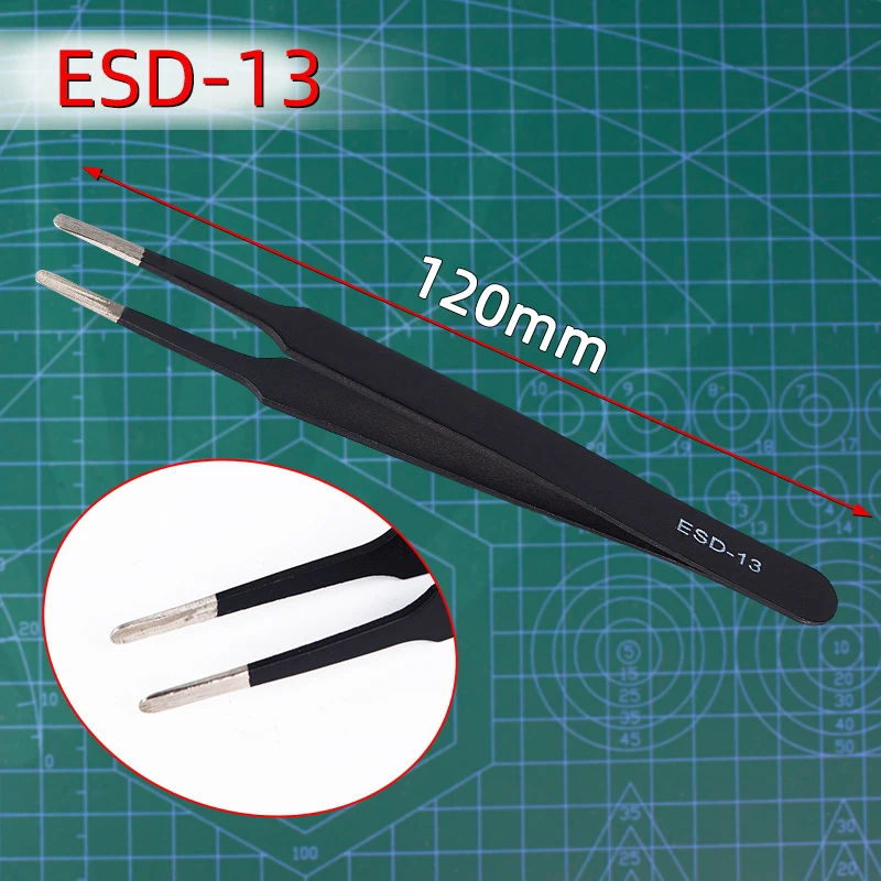 

ESD Anti-static Tweezers Electronics Precision for Watch Jewelry Mobile Phone Industrial Repair Tweezers Anti Static tool 1pcs