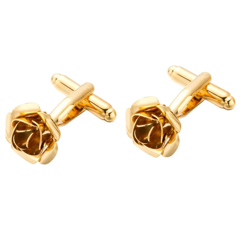 

Shirt Clothes Beautiful Rose General Purpose Cufflinks Rose Shaping Cufflinks Button For Men And Women