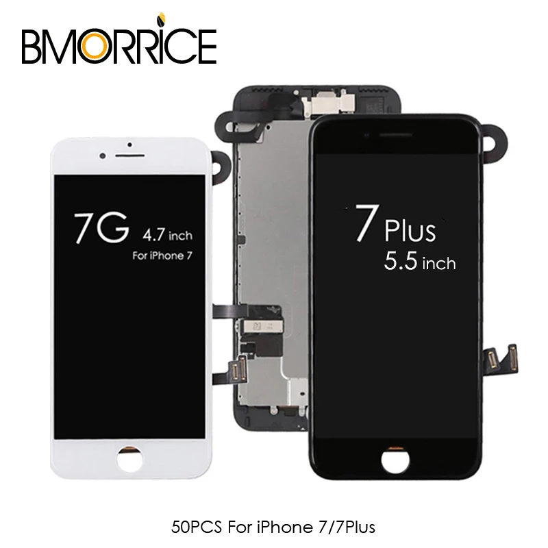

50PCS/lot LCD Display For iPhone 7 Plus 7G 7P Touch Screen Digitizer +Front Camera Full Assembly Replacement Fast Shipping