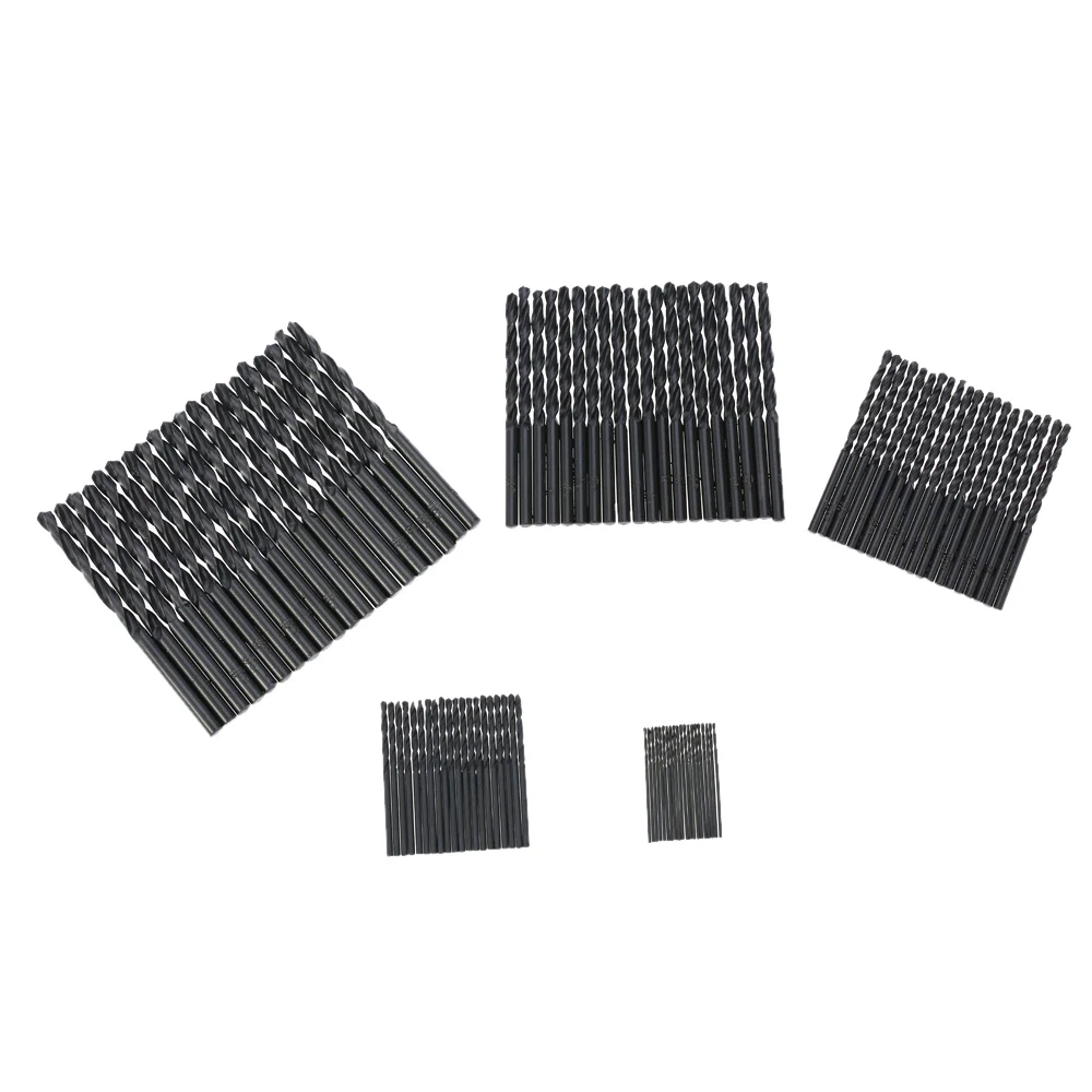 50Pcs/Set Twist Drill Bit Set Saw Set HSS High Steel Titanium Coated Drill Woodworking Wood Tool 1/1.5/2/2.5/3mm For Metal