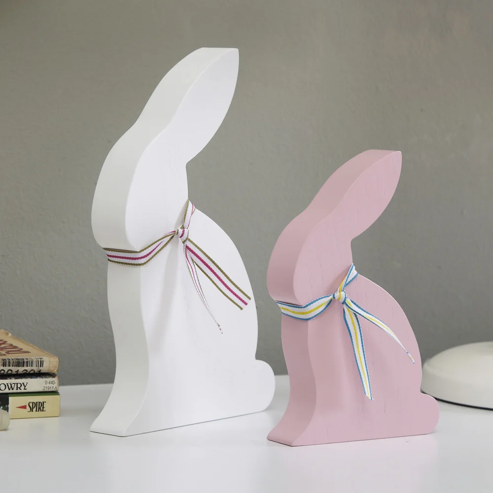 Творческая гостиная кролик дизайн украшения дома детская модель номер настольные деревянные моды мебель подарок для ребенка