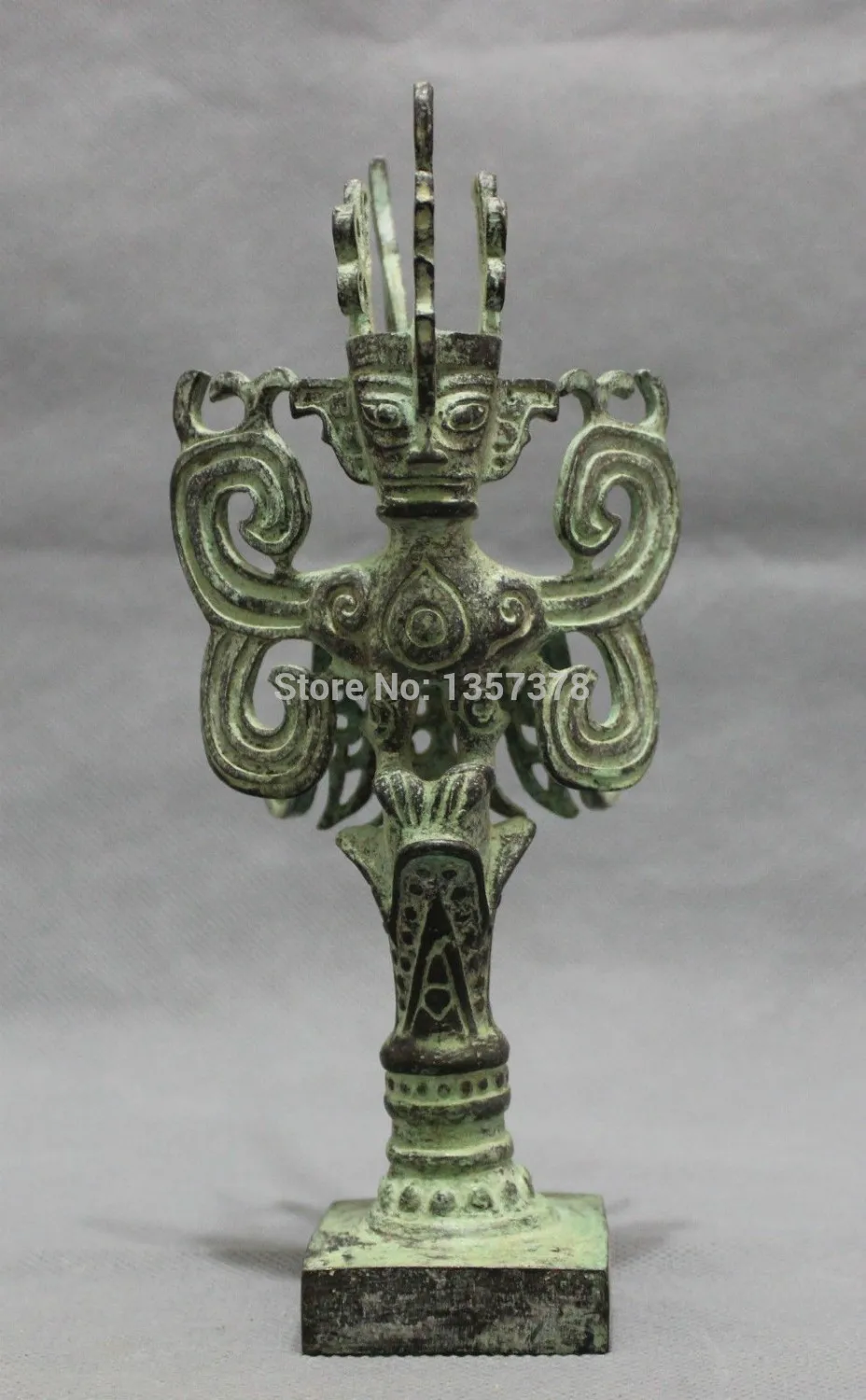 

shitou 00650 China Chinese Bronze Collect Culture Old Man Phoenxi Standing Statue Sculpture