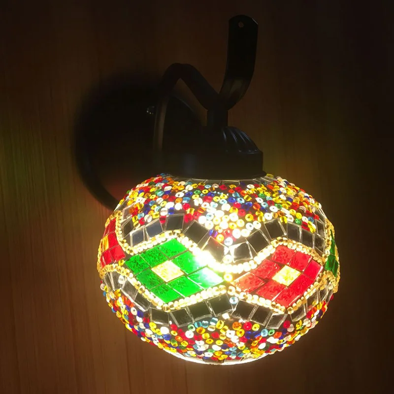 Турецкий абажур настенный светильник 110 В 220 в семь вариантов светодиодный настенный светильник для прохода лестницы Ретро Настенный Светильник Бра Кронштейн светильник