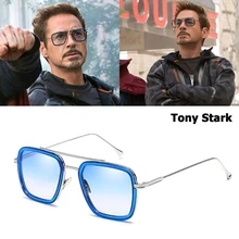 Модные Мстители, Тони Старк, солнцезащитные очки для мужчин и женщин, роскошные брендовые дизайнерские солнцезащитные очки, полеты 006, стильные очки Oculos
