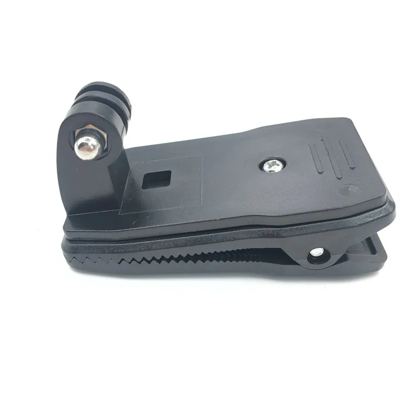 360 градусов Поворотная камера рюкзак мульти-зажим черный Портативный Камера Клип Стенд стабилизатор зажим с винтом для GoPro Hero 5 - Цвет: No Screw