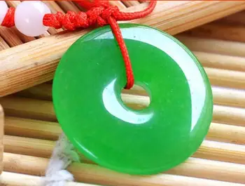 

wonderful handmade green jade pendant peace buckle auspicious pendant jewelry for men and women