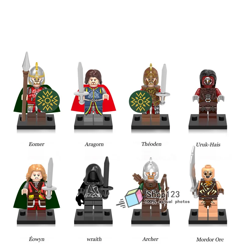 100 шт./партия, Властелин RingsMordor Orc Eomer Archer Wraith детские конструкторы игрушки, подарки для детей X0142