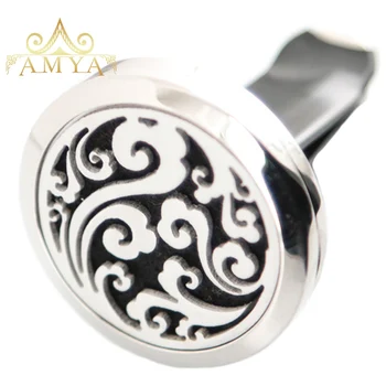 

Ocean Family tree 30mm Diffuser 316 Stainless Steel Car Aroma Locket Essential Oil Car Diffuser Lockets Free 40Pcs Felt Pads