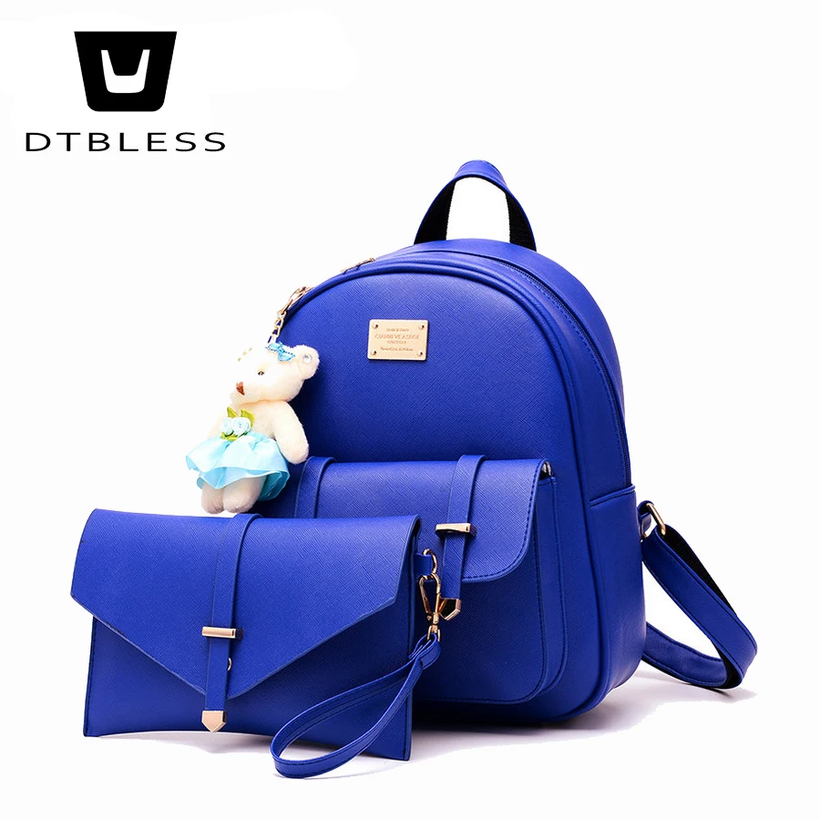 DTBLESS Trend Designed Brand Backpack Women Backpack Leather School Bag Women Casual Style