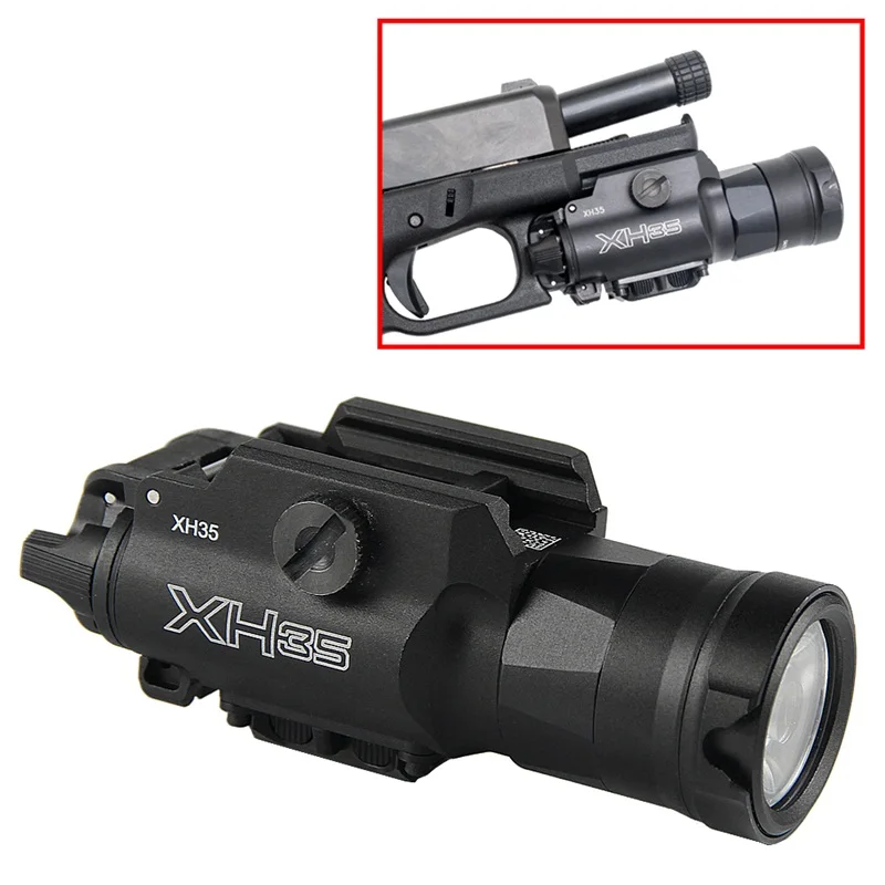 XH35 Ultra High Weapon Light 1000 Lumens Dual Output White LED Adjustable Tactical Flashlight Brightness & Strobe  Adjustment (16)