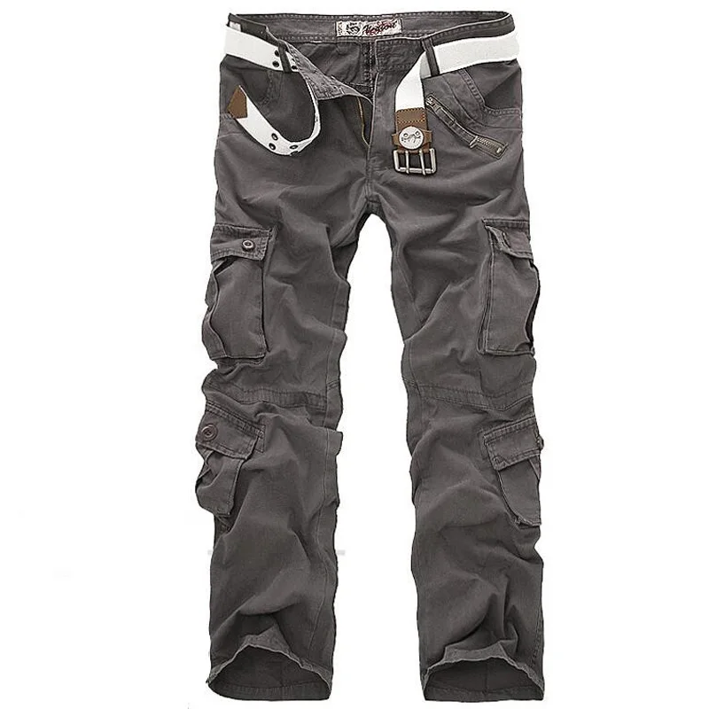 Модные мужские брюки-карго с несколькими карманами, высокое качество, повседневные мужские брюки, размер 28-40