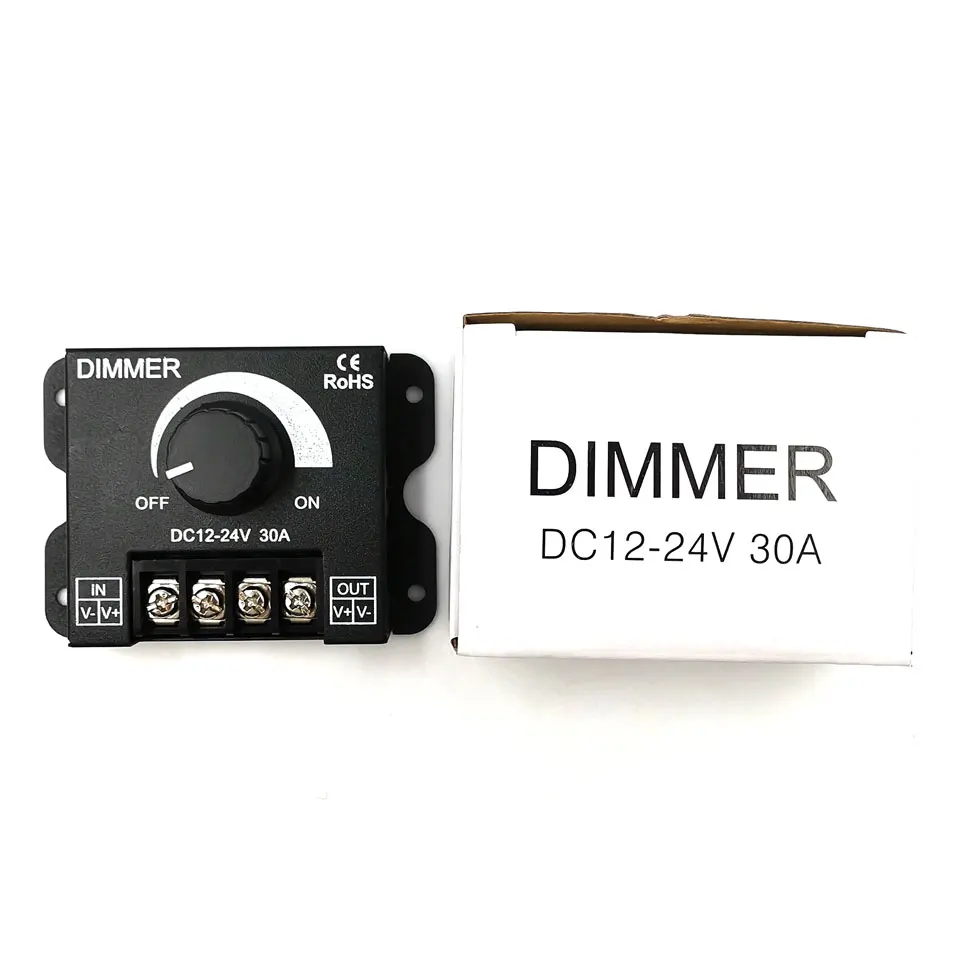 BAIFULAI 6 stuks LED-stripdimmer: aluminium DC 12 V-24 V 30 A PWM LED