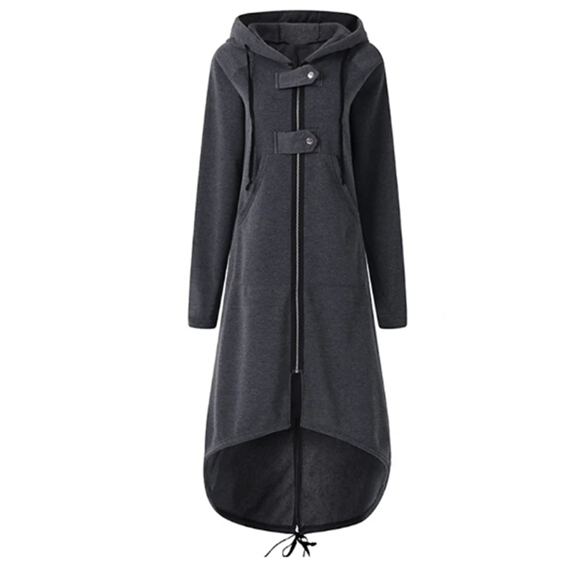 2018 Autumn Coat Women Hooded Hoodies Dress Female Long
