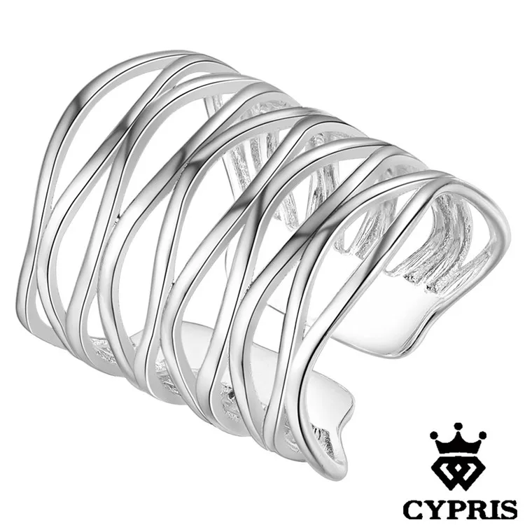 

SALE Promotion silver Ring best selling women lady friends gift Wholesale Price net hollow style chic novel factory CYPRIS