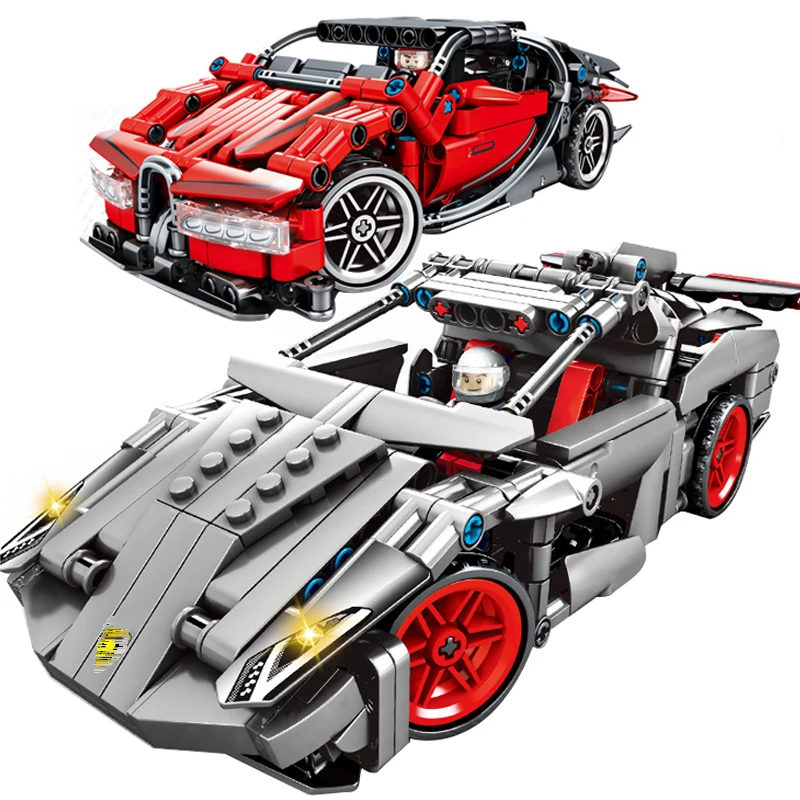 Развивающие строительные блоки игрушки для детей Technic чемпионы скоростной