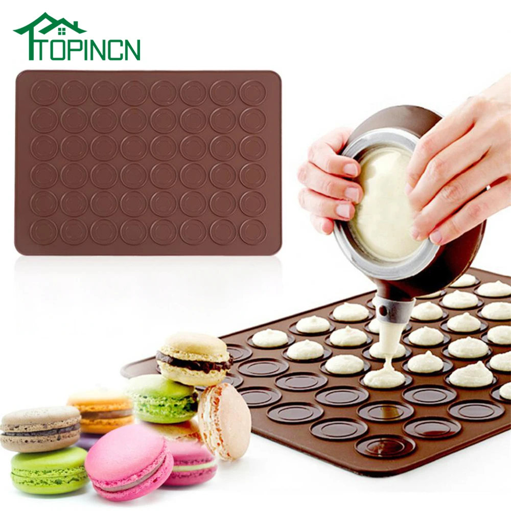 

Silicone Baking Mat Pad Sheet Macaroon Pastry Oven Baking Mold 48 Cavity DIY Cookie Cake Mold Esteiras Forros De Cozimento